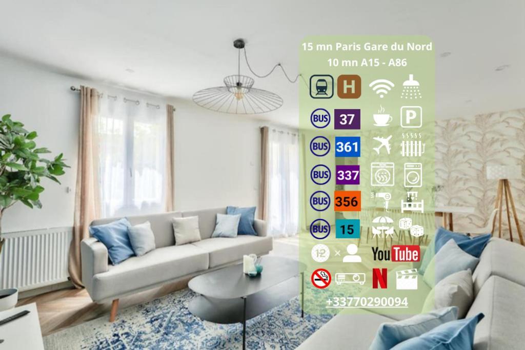 Paris Nord: Tranquil Retreat With Private Parking And Garden *